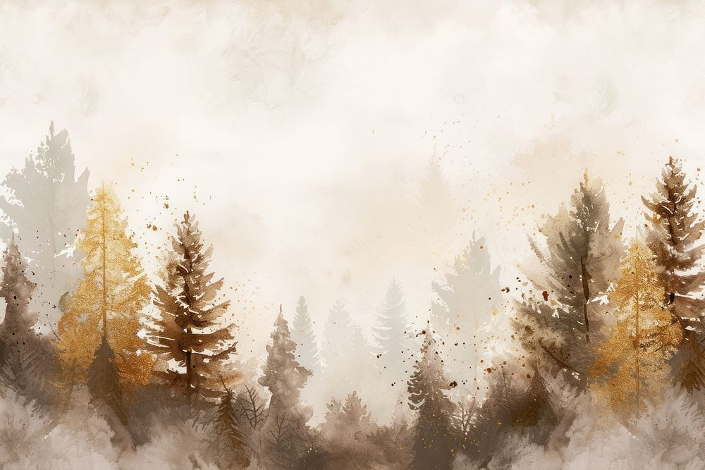 Autumn forest watercolor background backgrounds landscape outdoors.
