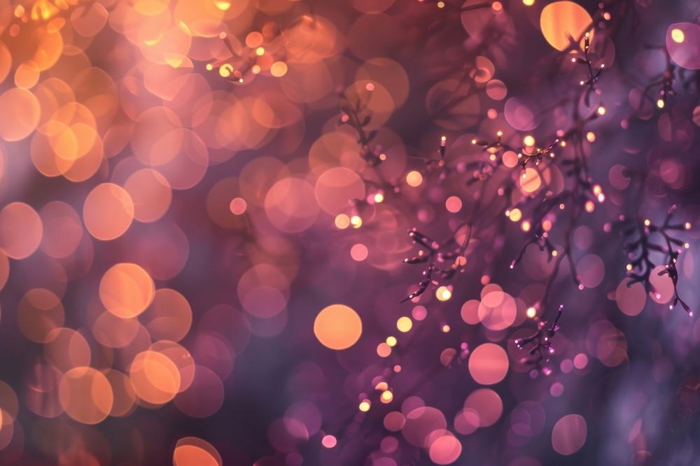 Bokeh purple ethereal glitter.