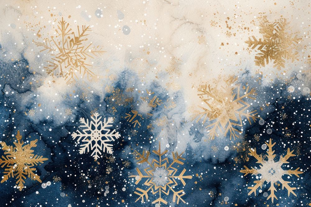 Blue snowflake watercolor background backgrounds pattern celebration.