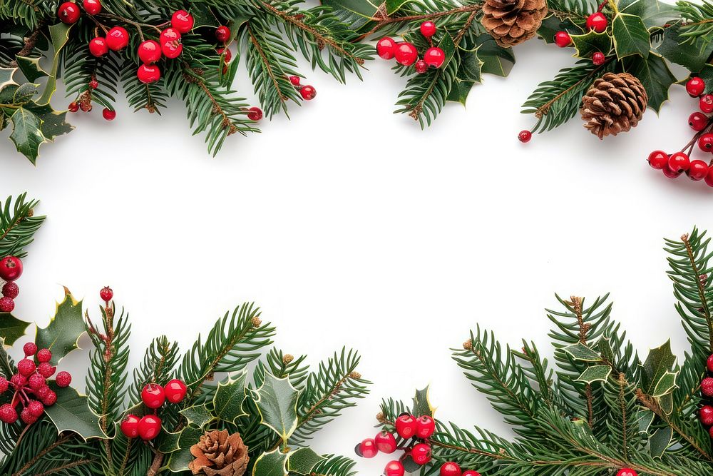 Christmas dinner border backgrounds plant | Premium Photo - rawpixel