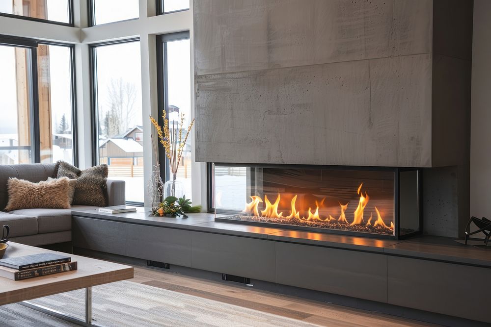 Fireplace luxury hearth home.