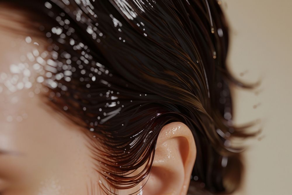Wet hair texture accessories hairstyle accessory.