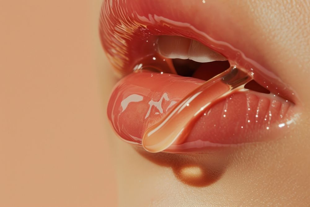 Mouth skin lip cosmetics.