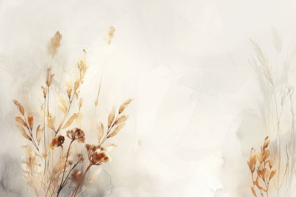Dried flower watercolor background painting backgrounds pattern.