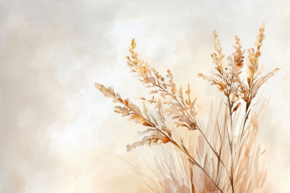 Dried flower watercolor background painting backgrounds outdoors.