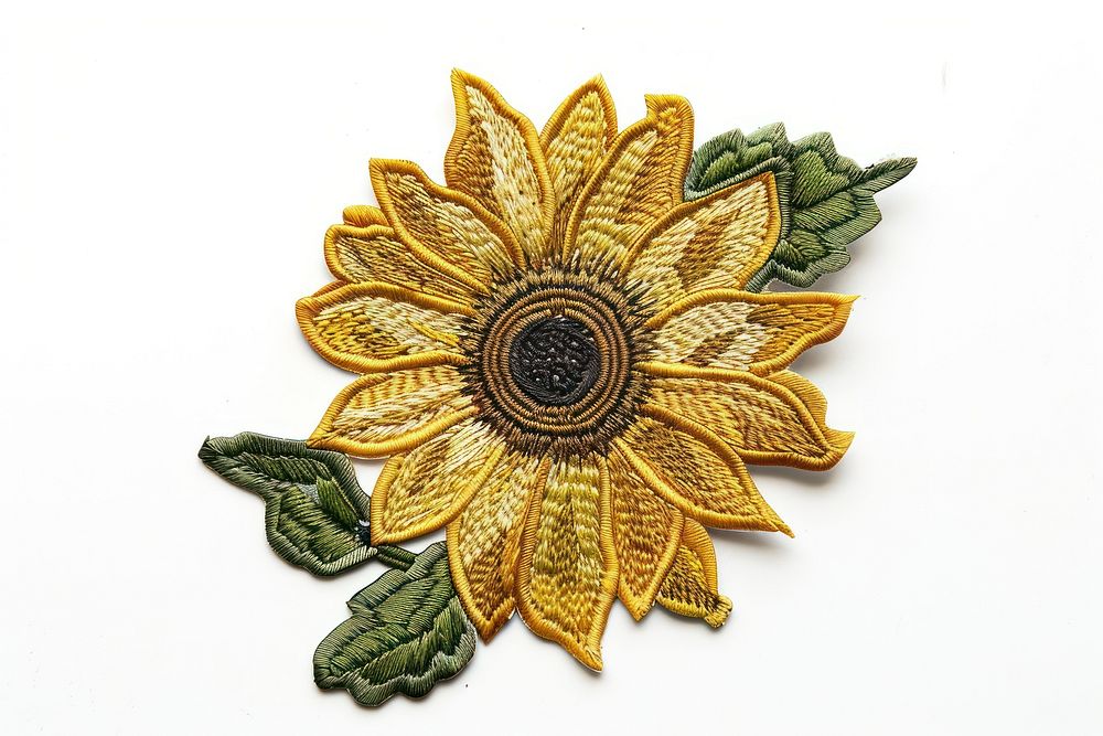 Ribbon sunflower jewelry pattern.