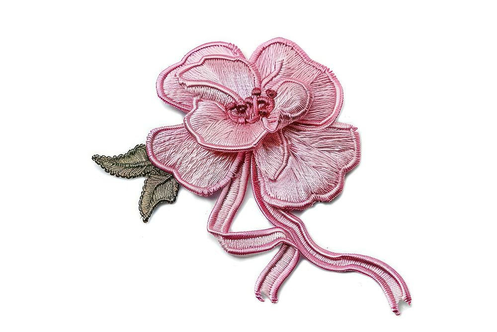 Ribbon flower embroidery jewelry.