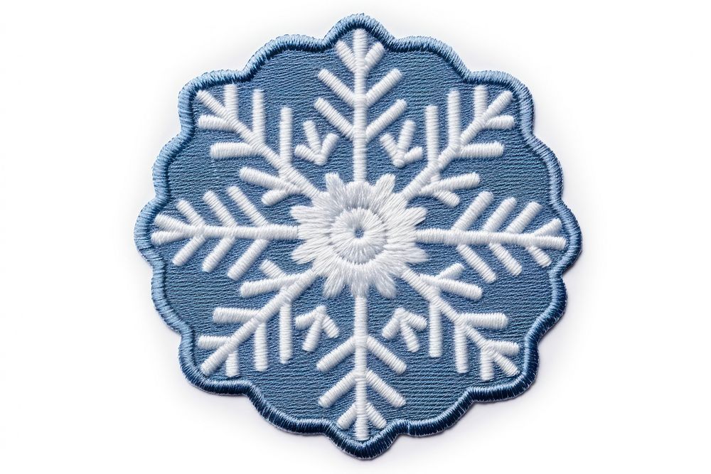 Snowflake circle frame pattern white white background.