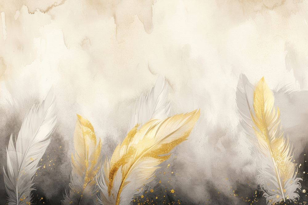 Feather forest watercolor background backgrounds painting nature.