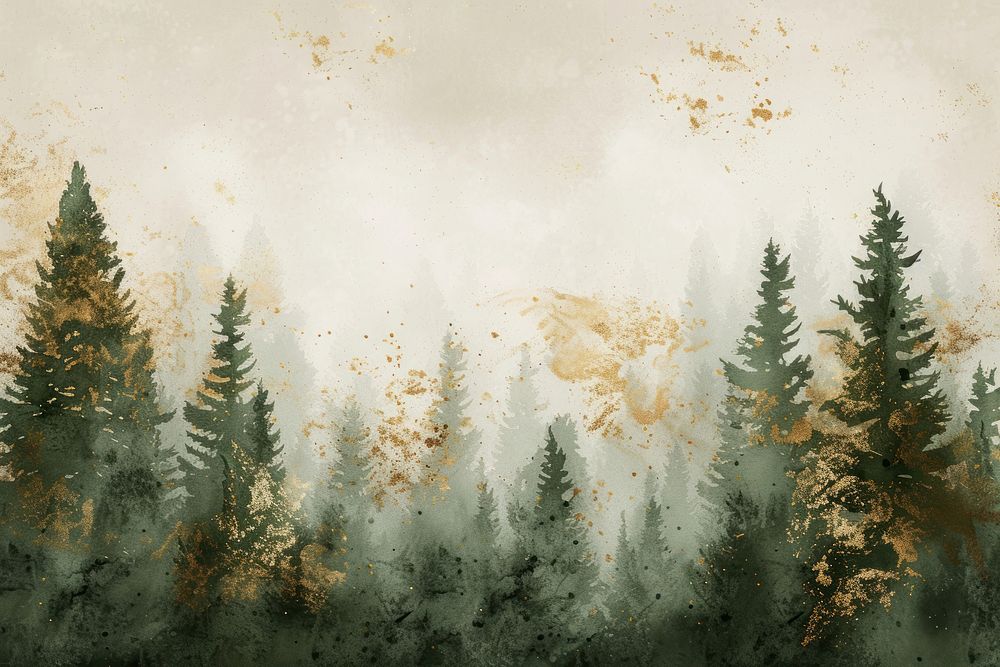 Forest watercolor background backgrounds outdoors woodland.