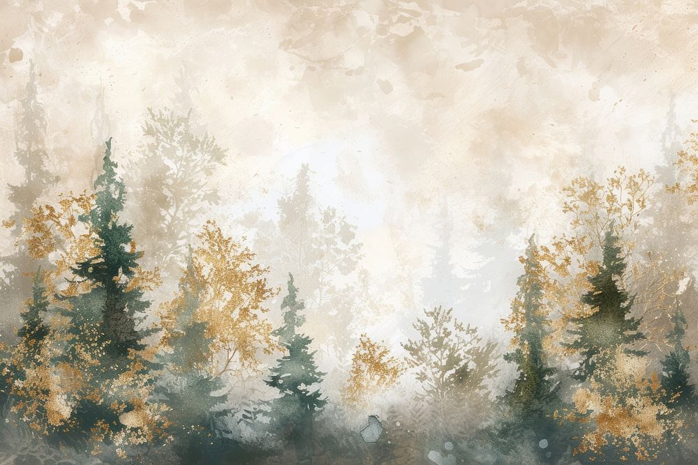 Forest watercolor background painting backgrounds outdoors.
