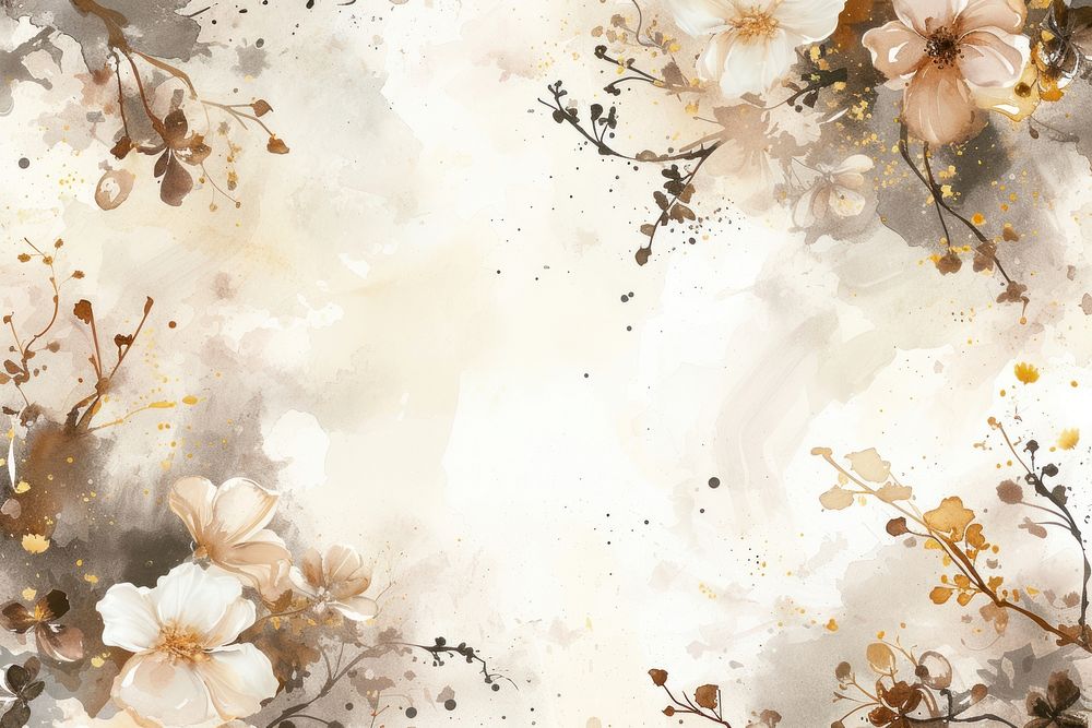 Floral watercolor background backgrounds painting blossom.