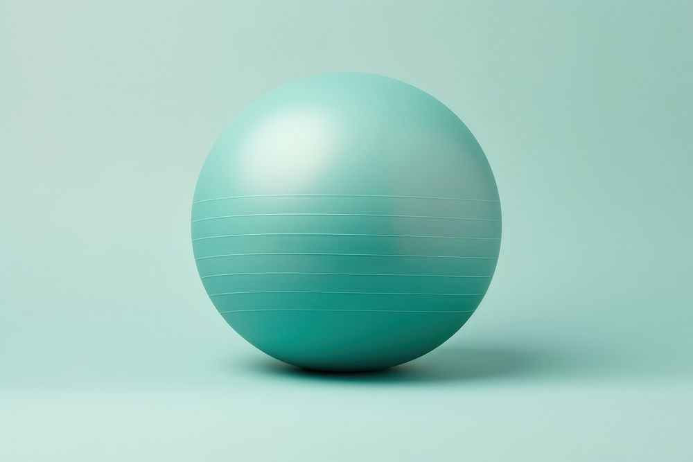 Yoga ball sphere simplicity turquoise.