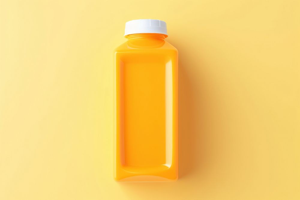 Orange juice box bottle drink refreshment.
