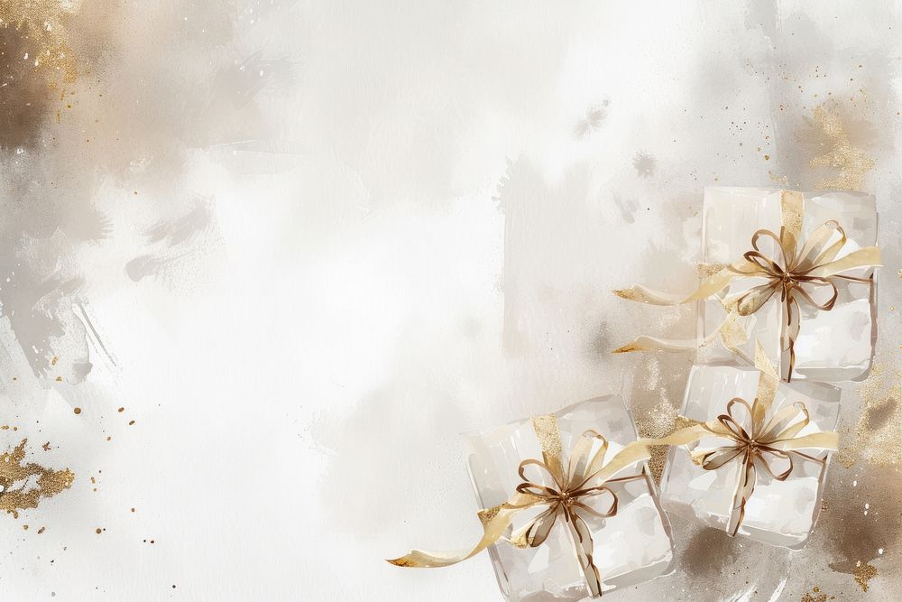 Gift boxes watercolor background backgrounds white celebration.
