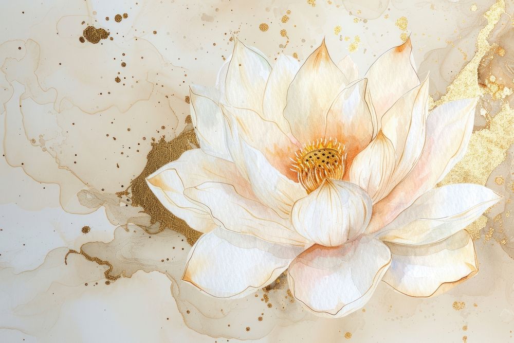 Lotus watercolor background painting backgrounds pattern.