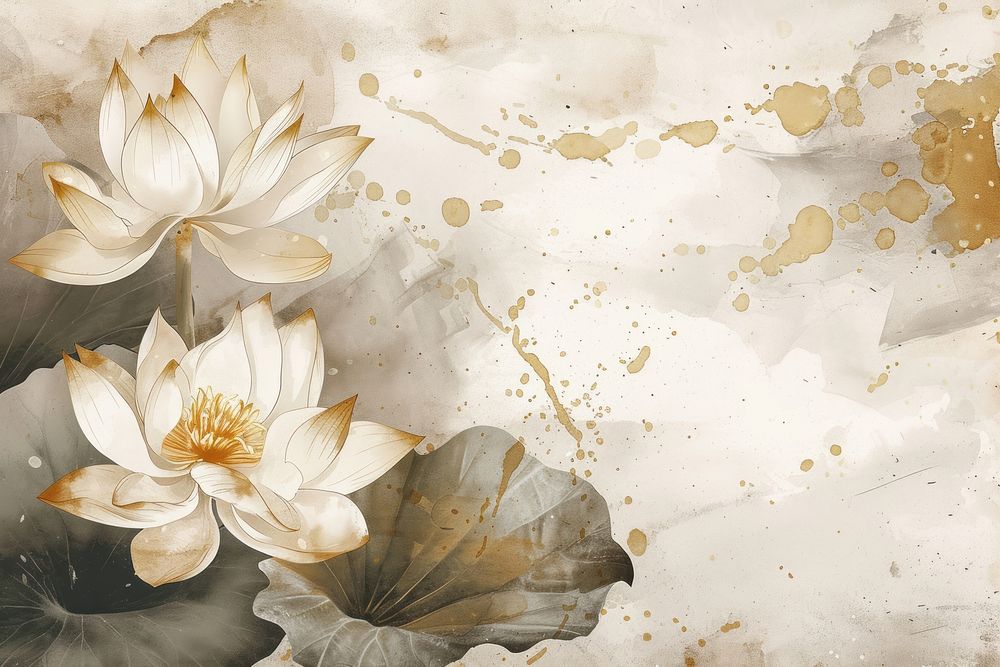 Lotus watercolor background backgrounds painting flower.