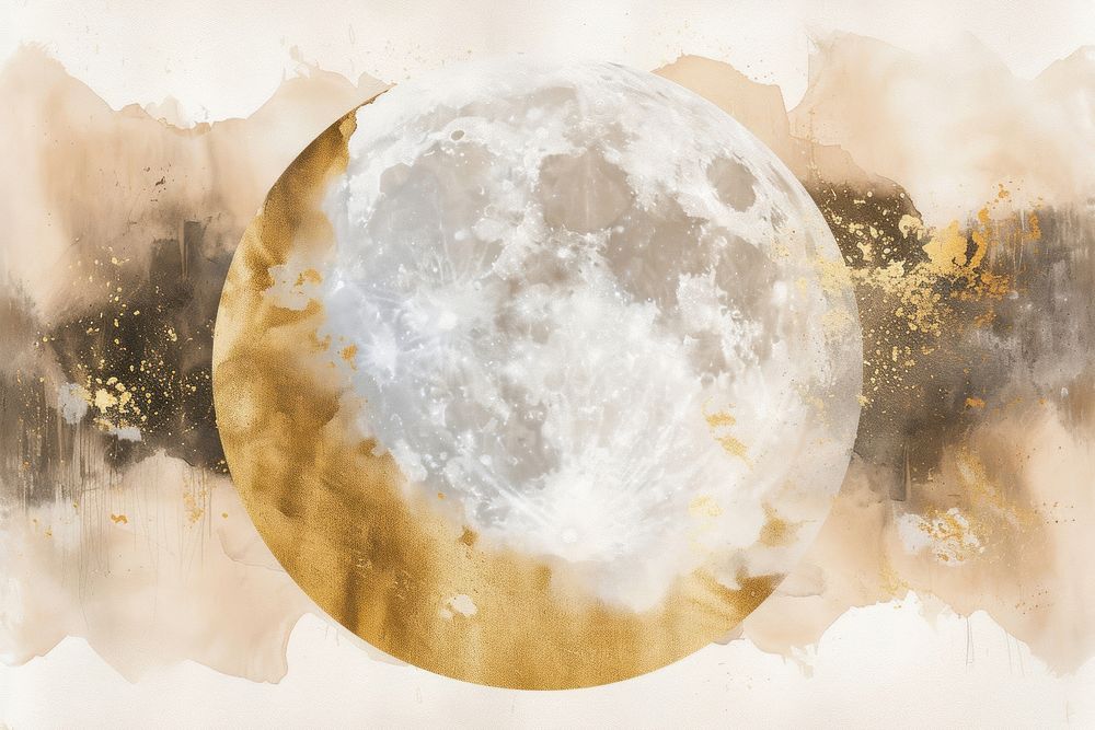 Moon watercolor background backgrounds astronomy space.