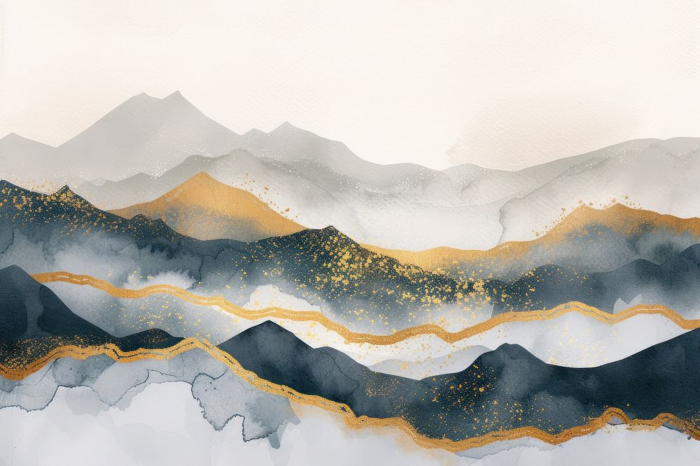 Mountain watercolor background painting backgrounds landscape.