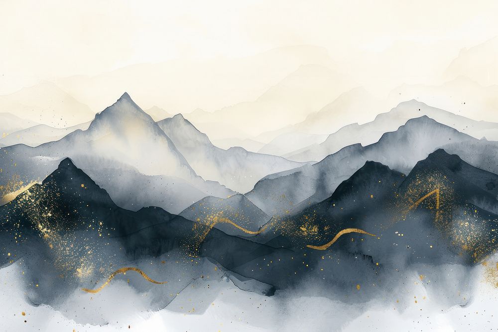 Mountain watercolor background backgrounds landscape outdoors.