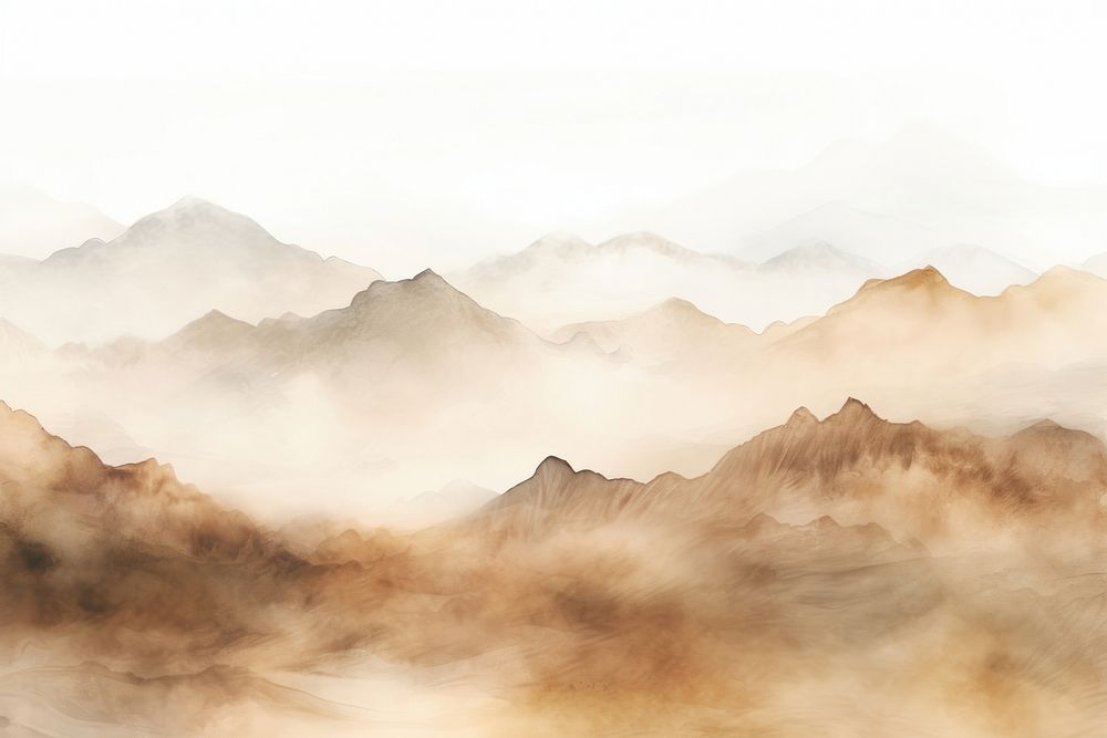 Mountain watercolor background backgrounds nature mist.