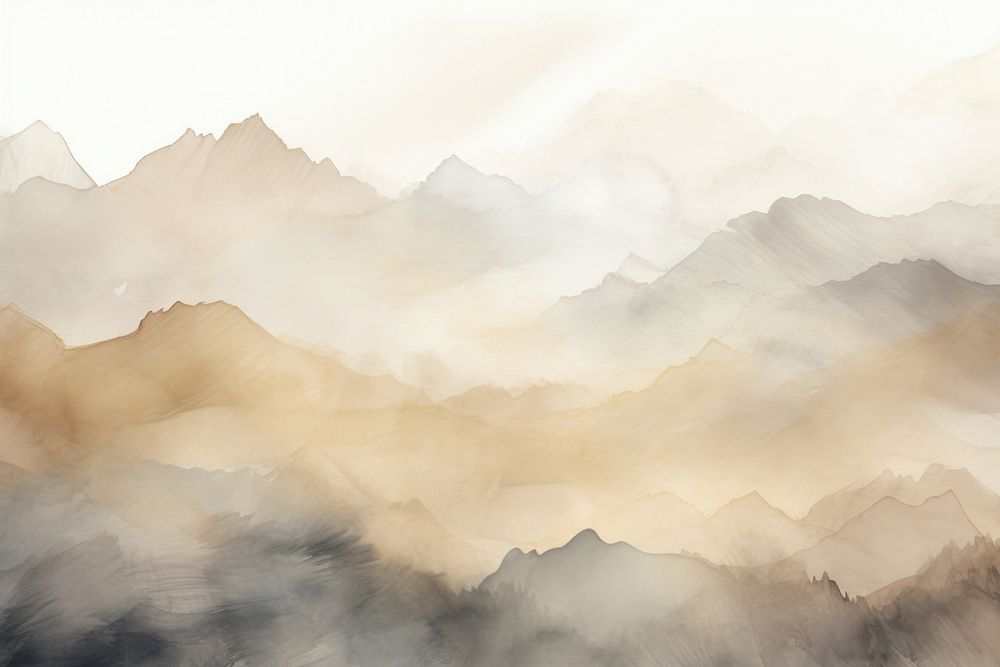 Mountain watercolor background backgrounds nature mist.