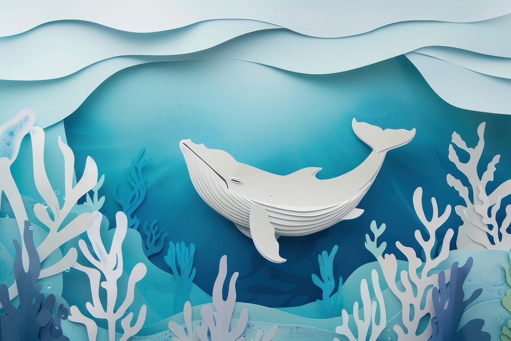 Whale under the sea outdoors nature animal.