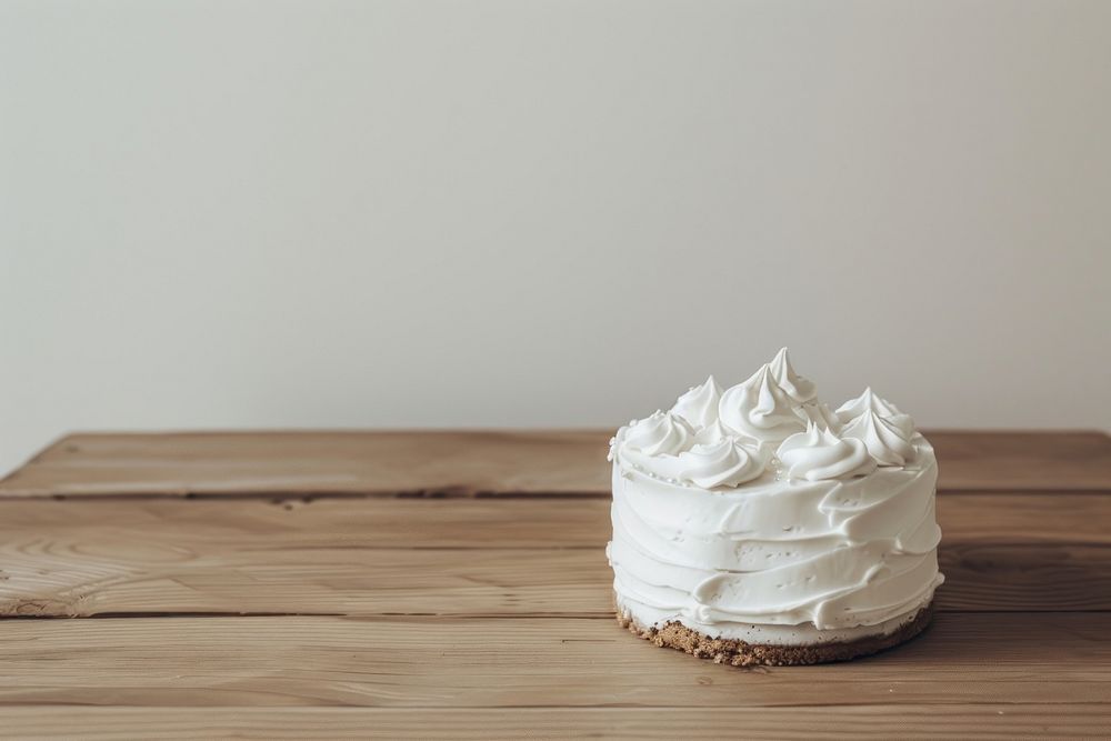 White birthday cake dessert icing cream.