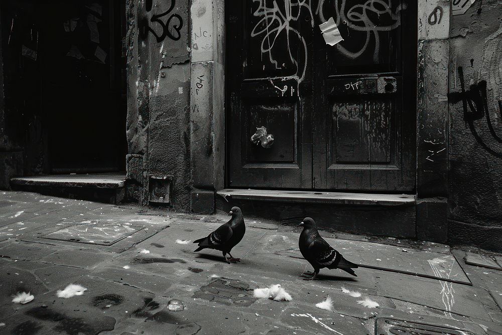 A Pigeons street pigeon city.