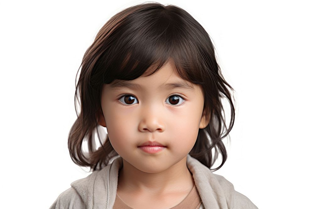 American-Asian child portrait photo baby.