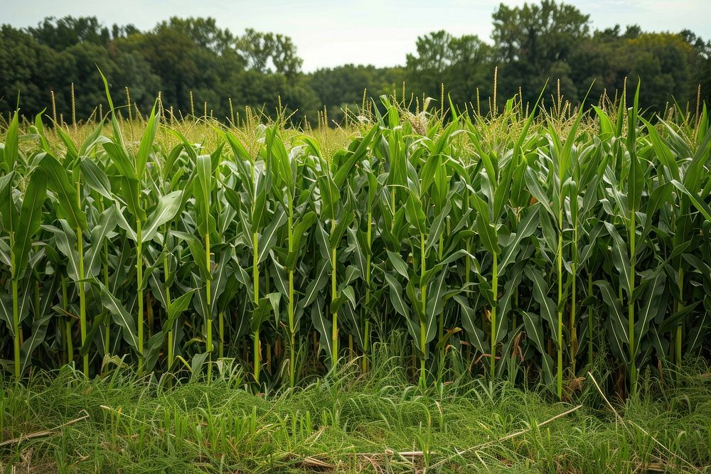 Corn field scenery agriculture outdoors nature.