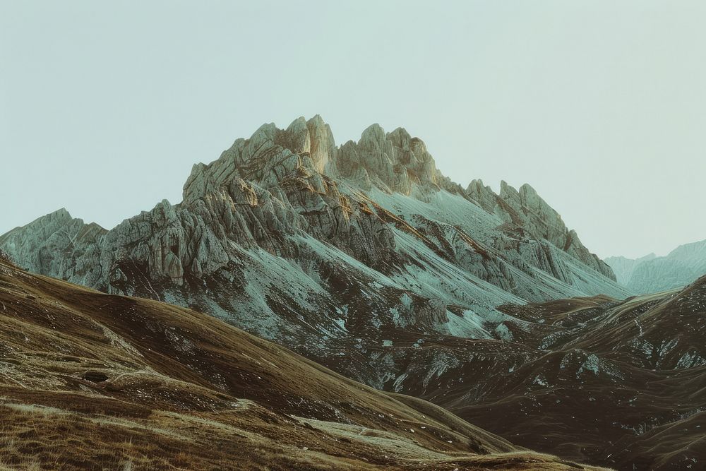 Dolomites mountain range landscape outdoors nature.