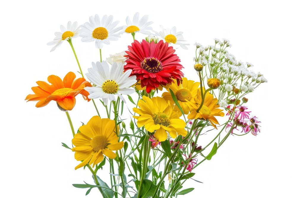 Flower Bouquet Daisy Plant White. 