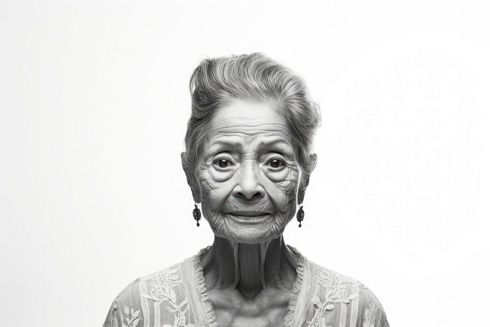 Older woman hispanic portrait adult white.