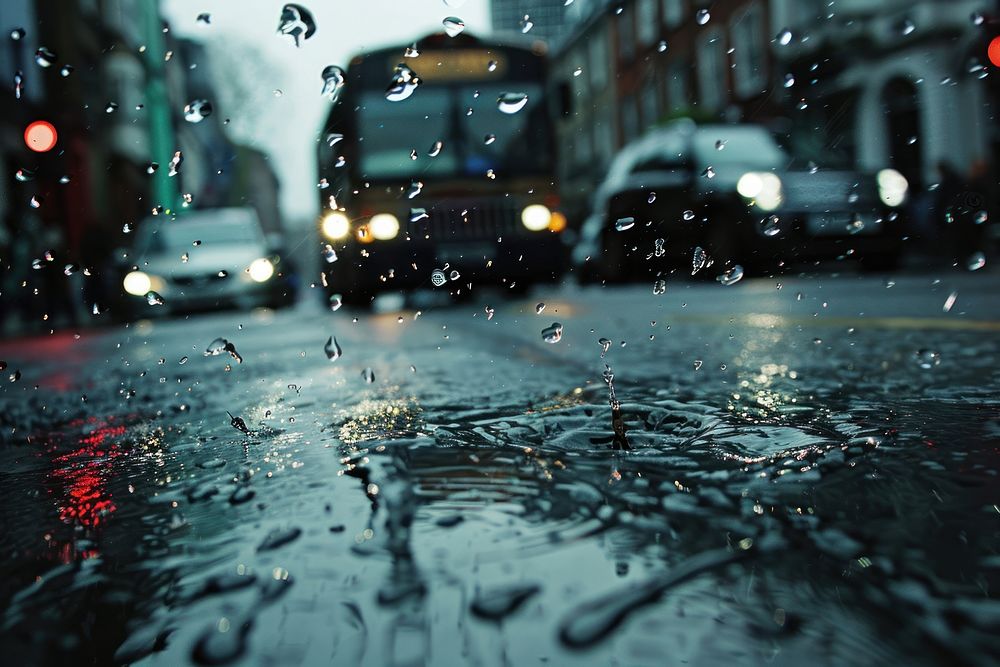 Raining london urban outdoors vehicle city.