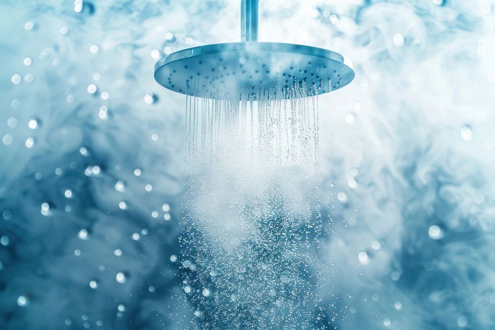 Steam background bathroom shower drop.