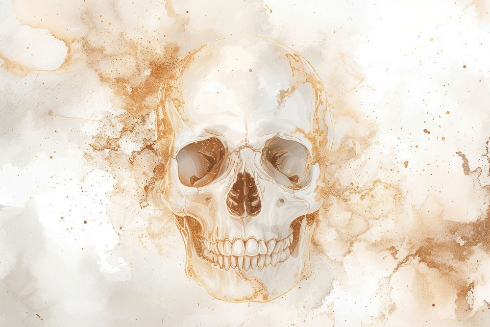 Skull watercolor background backgrounds abstract anatomy.