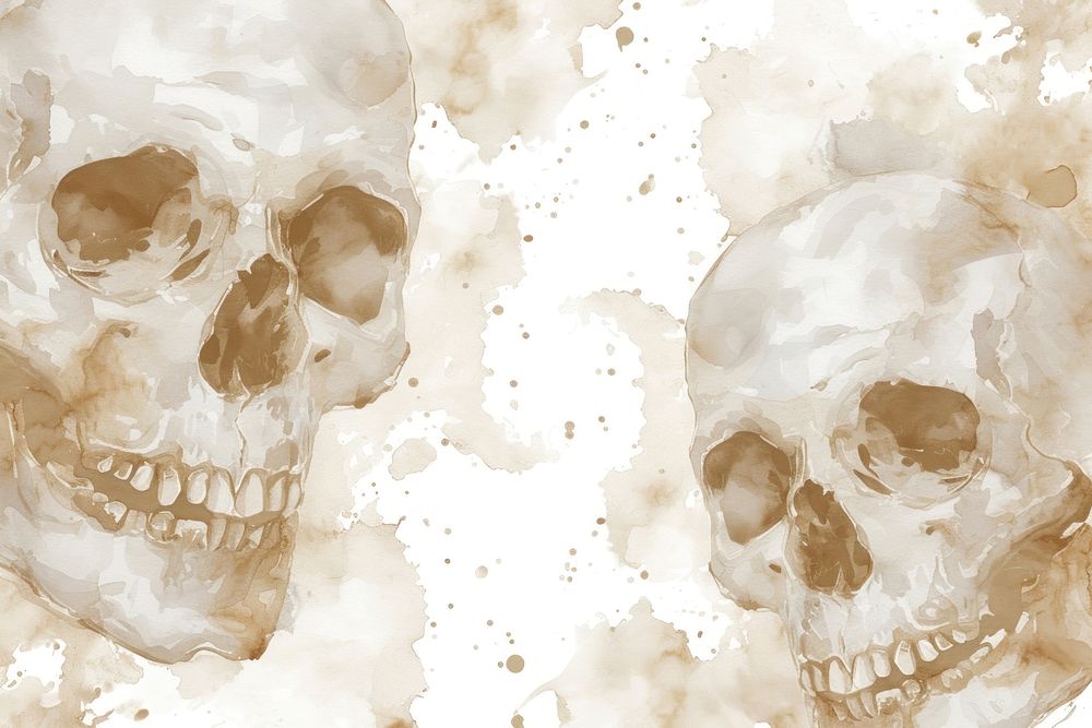 Skull watercolor background backgrounds accessories accessory.