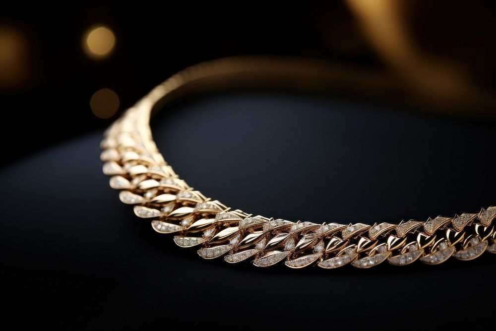 Necklace place on neck bracelet jewelry diamond.