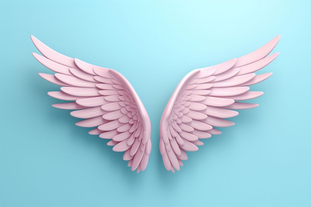 Minimal cute blue wing angel archangel softness.
