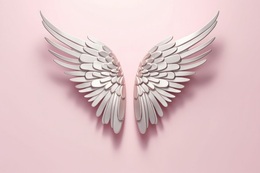 Minimal cute silver wing angel archangel softness.