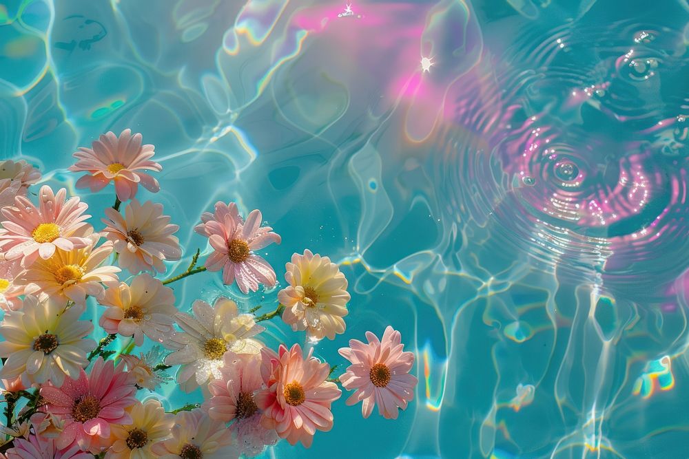 Flowers backgrounds swimming outdoors.