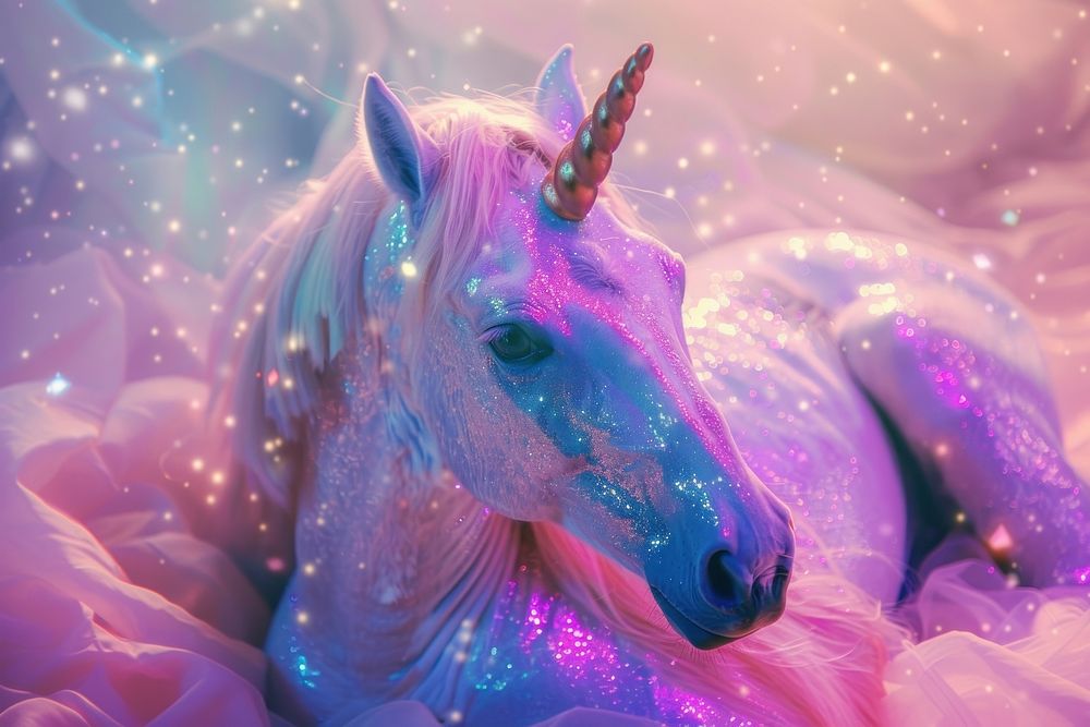 Unicorn photo animal mammal purple.