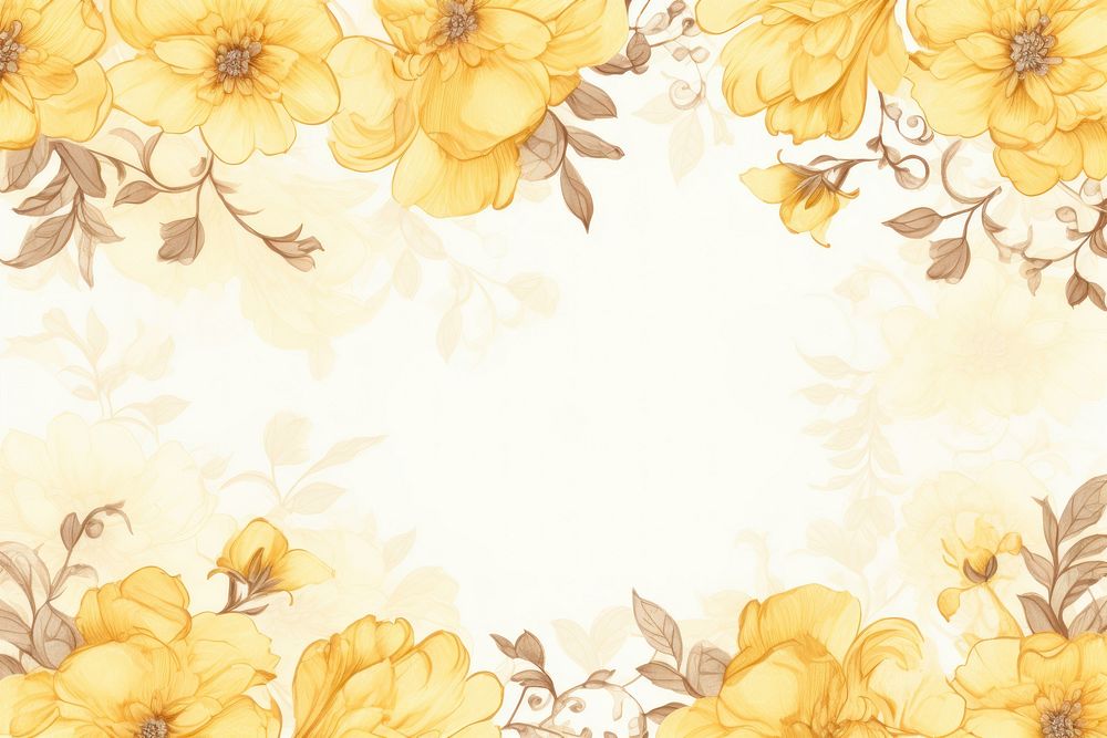 Yellow Floral backgrounds pattern flower.