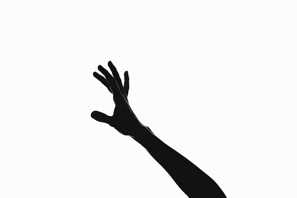 Silhouette hand finger adult.