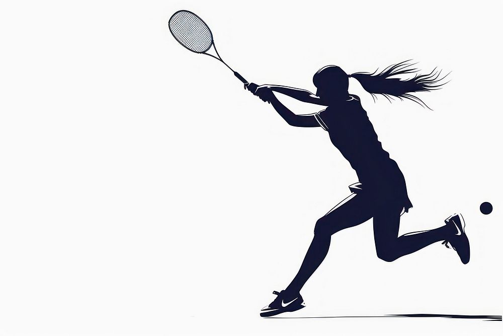 A badminton silhouette sports tennis.