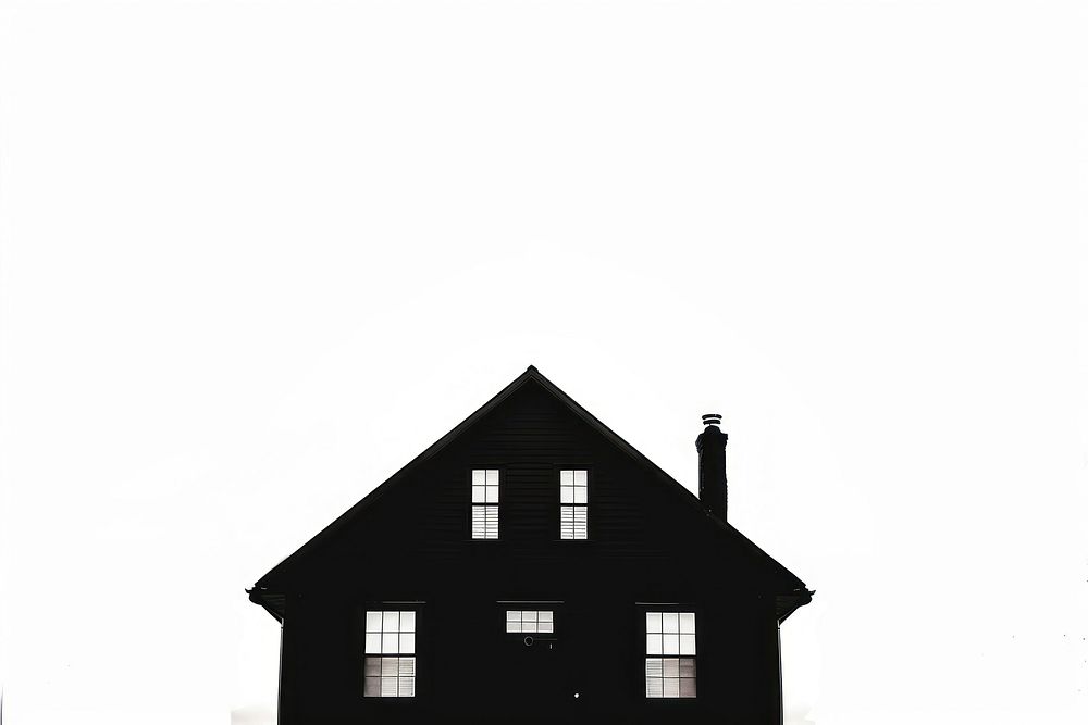 A house silhouette architecture building outdoors.