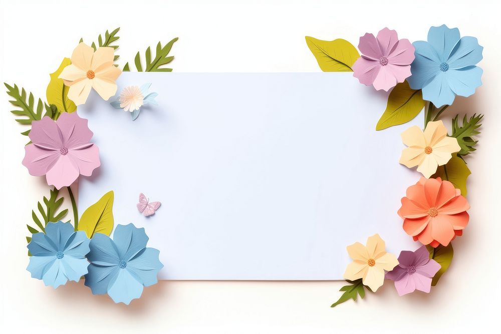Postcard for writing paper flower art.