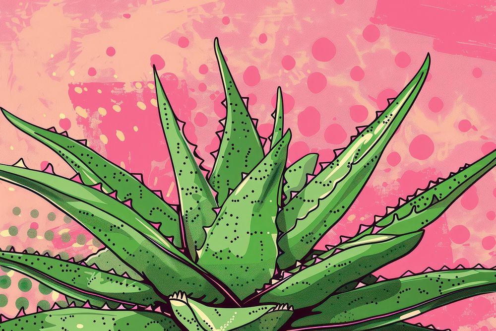 Vector illustrated of a aloe vera plant backgrounds creativity.