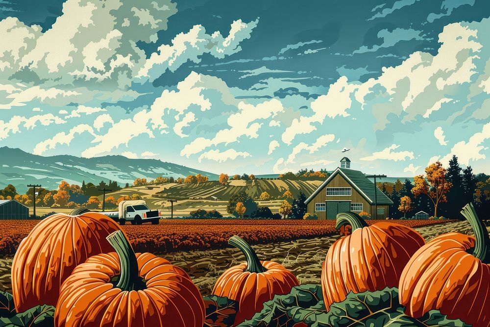 Vector illustrated of a harvest agriculture vegetable outdoors.